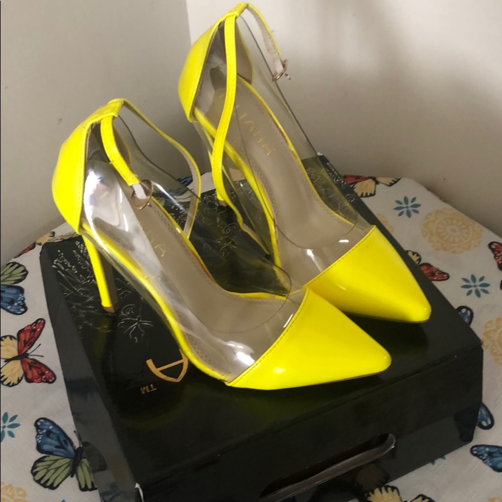 Highlighter yellow heels